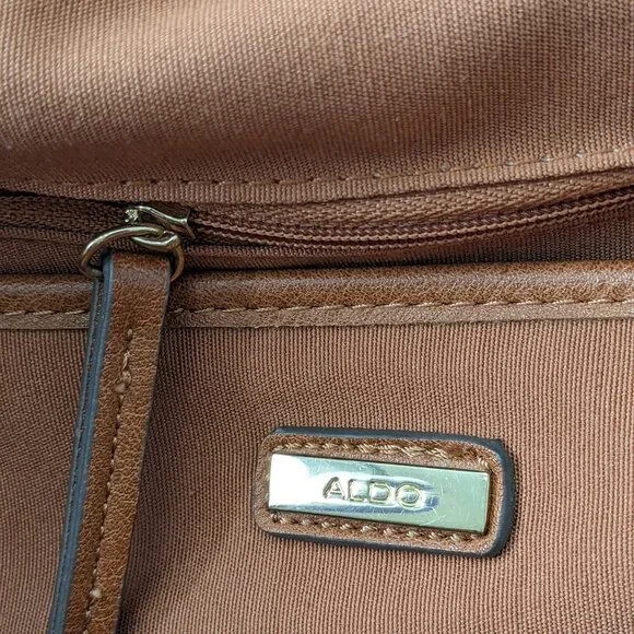 AldoWomen's Tote Satchel Bag Purse Brown .
